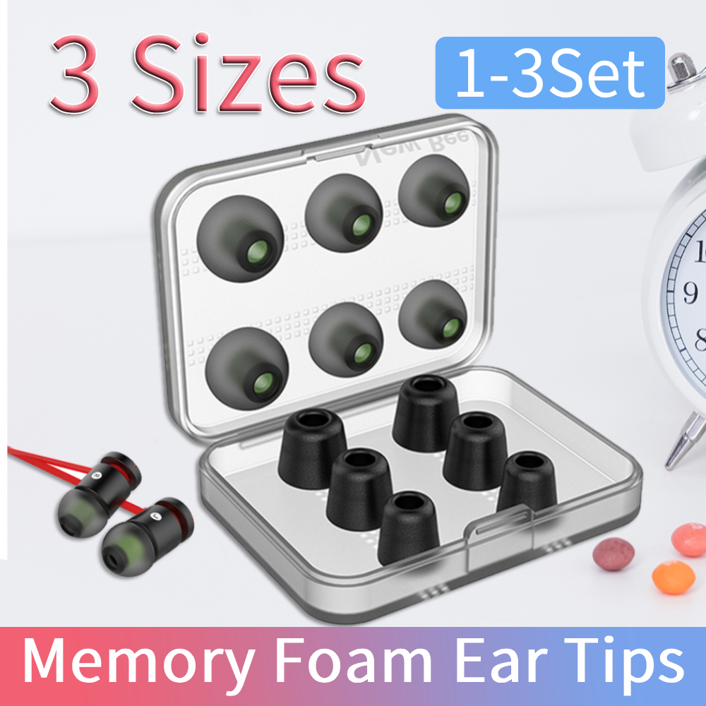 1-3Set Memory Foam Ear Tips  w - Earphone Foam Tip 评论和价格