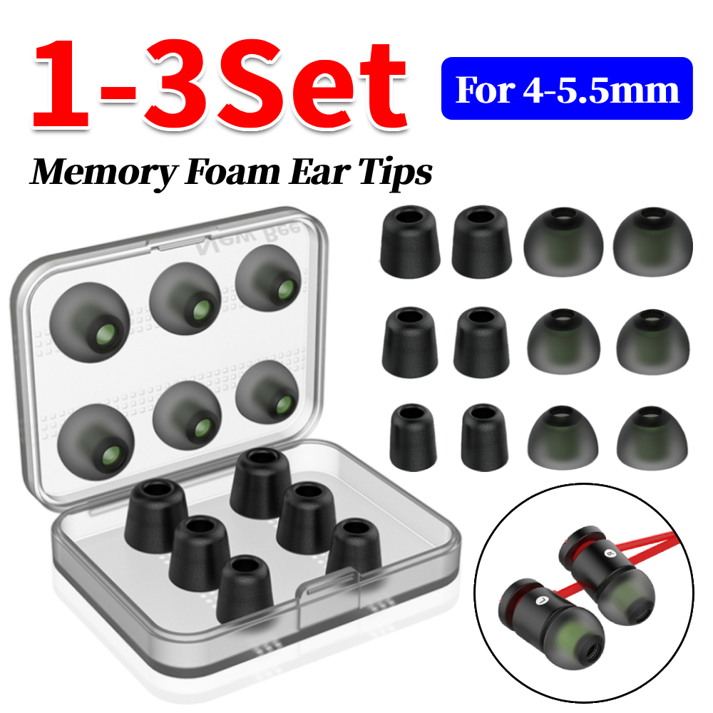 1-3Set Memory Foam Ear Tips  w - Earphone Foam Tip 评论和价格