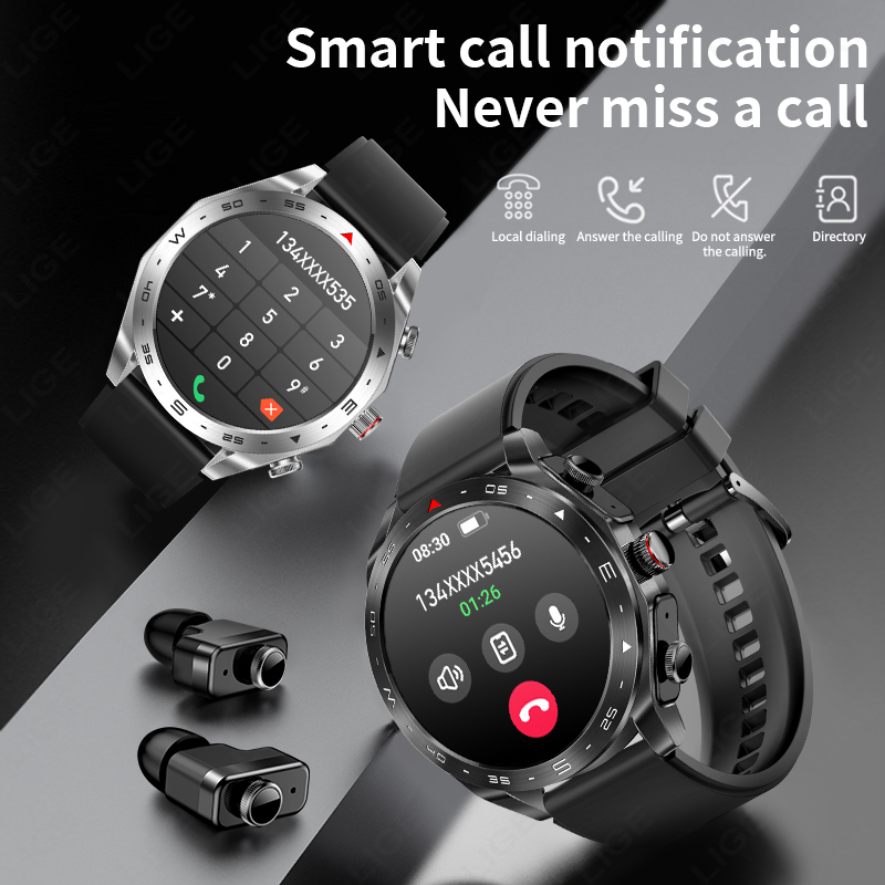 LIGE TWS 2‑in‑1 Smart Watch wi - Wireless Earbuds Tws 评论和价格